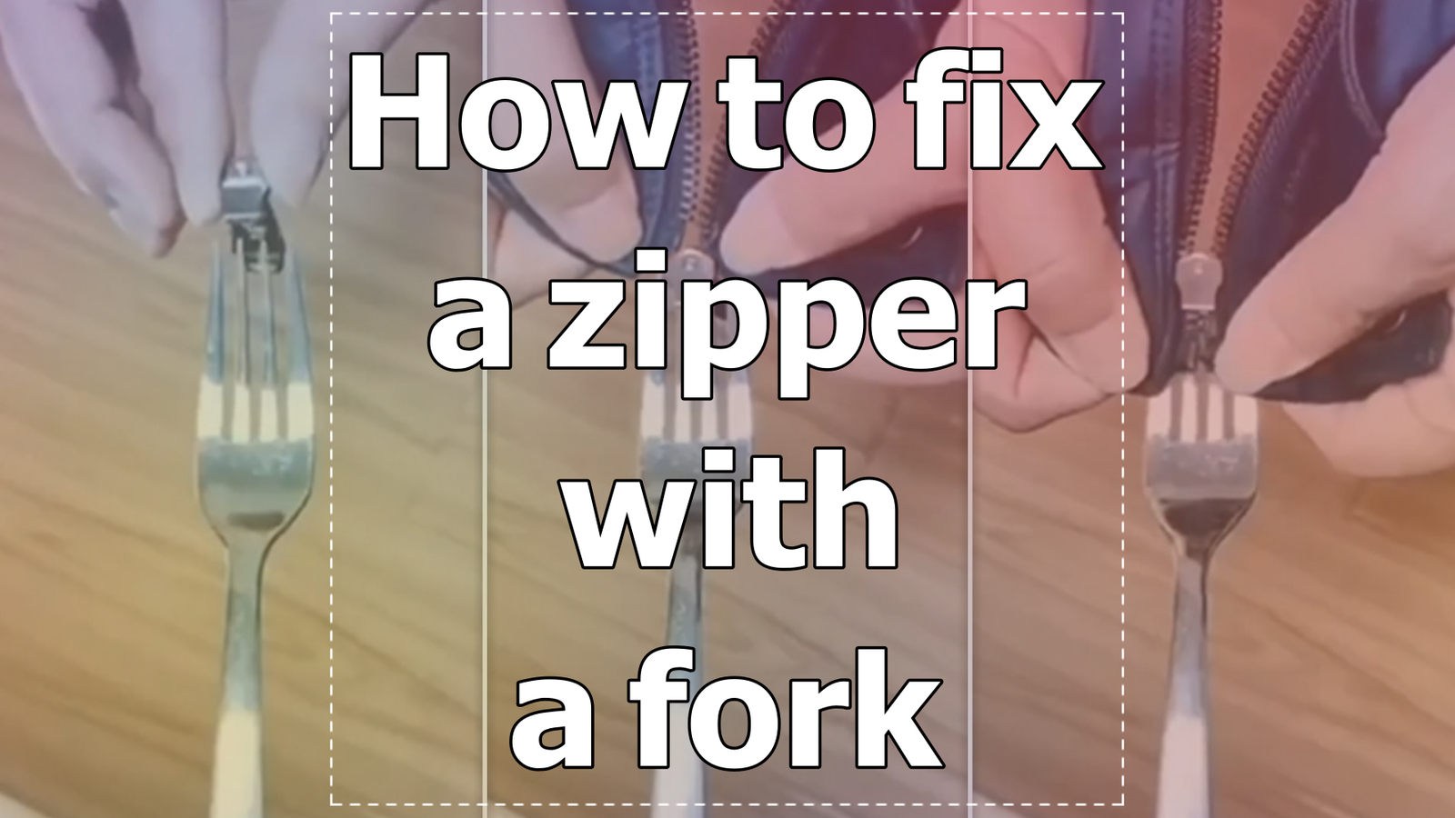 How to fix a zipper with a fork