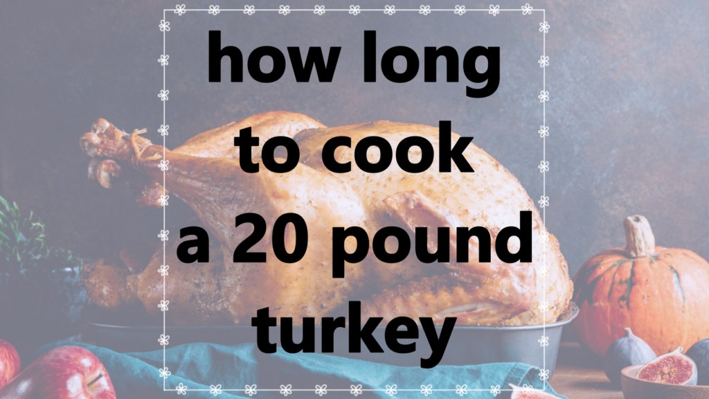 how long to cook a 20 pound turkey